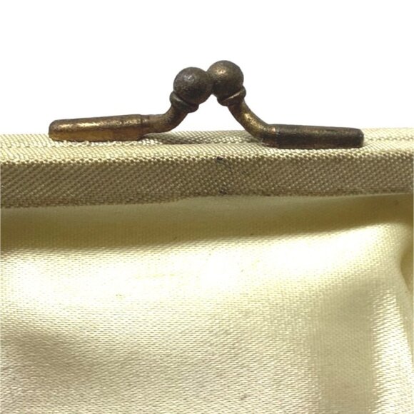 Vintage Bag 1950s Pinup Beaded Black La Regale Clutch With Coin Purse - Picture 9 of 10